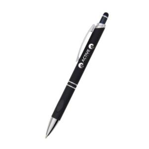 Caneta Premium Prestige Preta com Detalhe Prata Gravada a Laser  15x2cm    