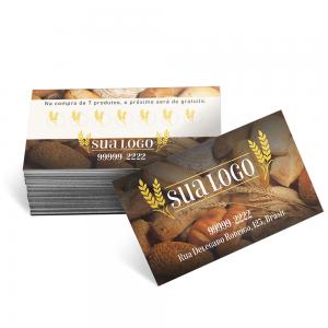 Cartão de Visita Apergaminhado 240g Offset 240g 9x5cm   Vinco Opcional 