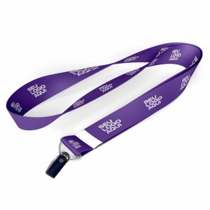 Cordão para Crachá com Clip Jacaré ou Mosquetão Poliéster 900x15mm  Sublimação  