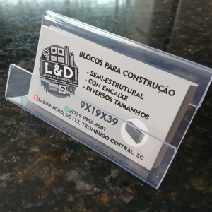 Display para Cartões de Visita PS 3mm  Transparente   