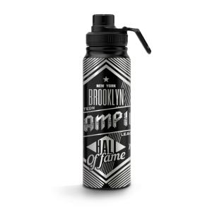 Garrafa de Aço Inox Térmica Esportiva Bico Reto Gravada a Laser 360 graus 800ml Aço Inox 8x27cm    