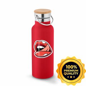 Squeeze de Aço Inox Térmico Ragnar com Parede Dupla com DTF UV 570ml Aço Inox 8x22cm    
