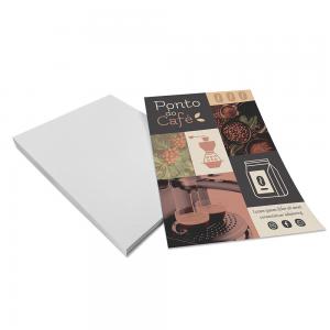 Panfletos, Flyers e Folhetos Apergaminhado 150g 15x21 Offset 150g 15x21cm 4x0 ou 4x4 Sem verniz Corte Reto Dobras para Folder