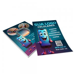Panfletos, Flyers e Folhetos Apergaminhado 240g 21x30 Offset 240g 21x30cm 4x0 ou 4x4 Sem verniz Corte Reto Vinco