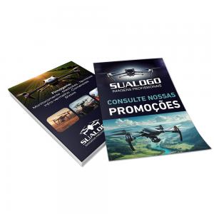 Panfletos, Flyers e Folhetos Couchê Brilho 115g 20x30 Couchê Brilho 115g 20x30cm 4x0 ou 4x4  Corte Reto 