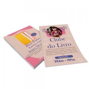 Panfletos, Flyers e Folhetos Couchê Brilho 70g 10x20 Couchê Brilho 70g 10x20cm 4x0 ou 4x4  Corte Reto 