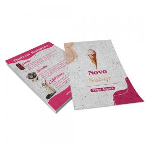 Panfletos, Flyers e Folhetos Reciclato 90g 10,5x15 Reciclato 90g 10,5x15cm 4x0 ou 4x4 Sem verniz Corte Reto Dobra