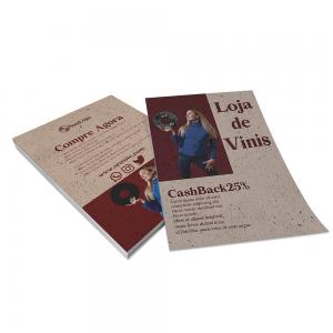 Panfletos, Flyers e Folhetos Reciclato 90g 15x21 Reciclato 90g 15x21cm 4x0 ou 4x4 Sem verniz Corte Reto Dobra