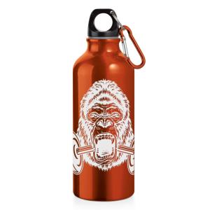 Squeeze de Alumínio Erald com Mosquetão Gravado a Laser 360 graus 500ml Alumínio 7x21cm    